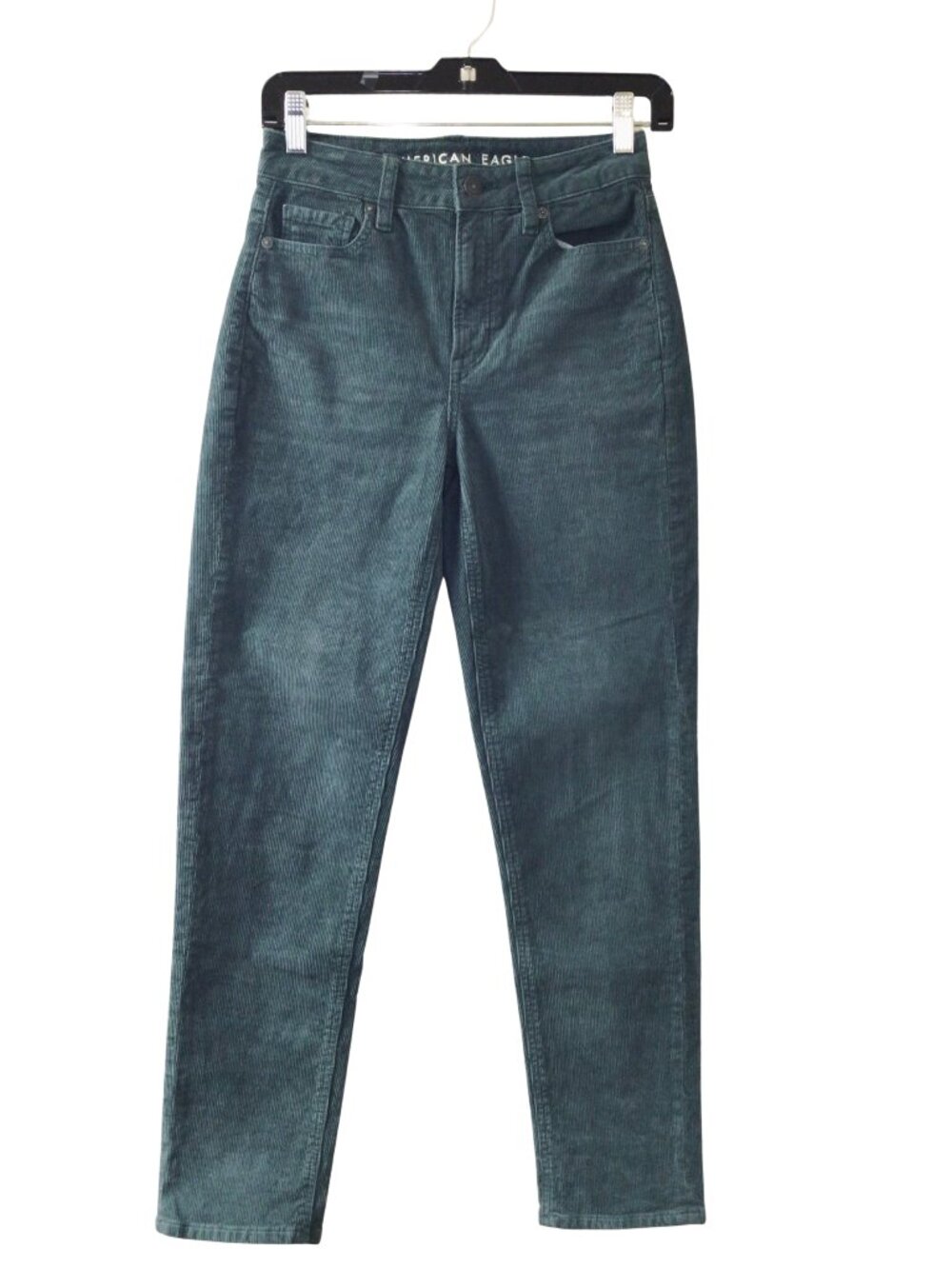 American Eagle Pants Women’s 00 Green Mom Straight Jean Corduroy Cords Teal